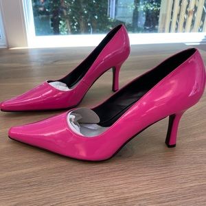 Amanda Smith VINTAGE Hot Pink Fushia Patent Pumps 9M